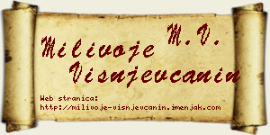 Milivoje Višnjevčanin vizit kartica